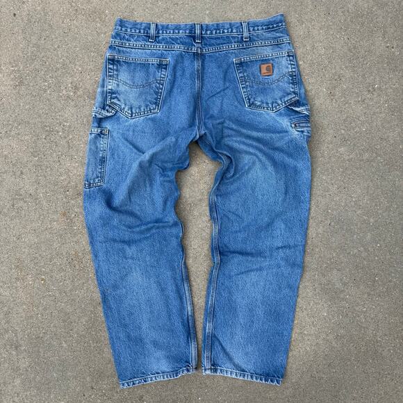 Carhartt B171-DST Carpenter Jeans Mens 40x30 Relaxed Fit Work Worn In Grunge - Picture 1 of 7